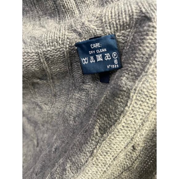 Ralph Lauren Wool Cashmere Grey Cable Knit Open Cardigan Women’s Small - Picture 4 of 7